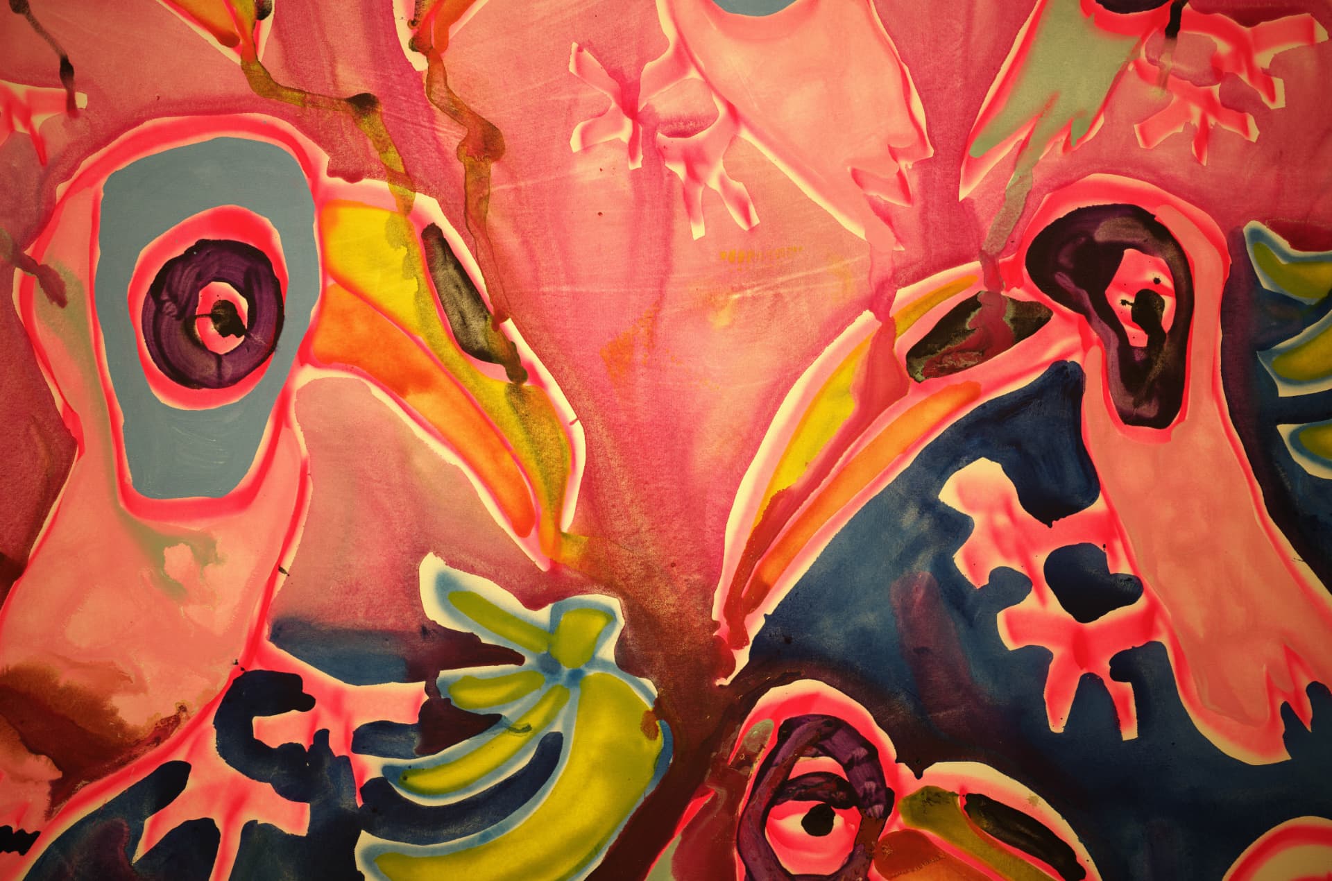 Painting, Pink & Yellow
