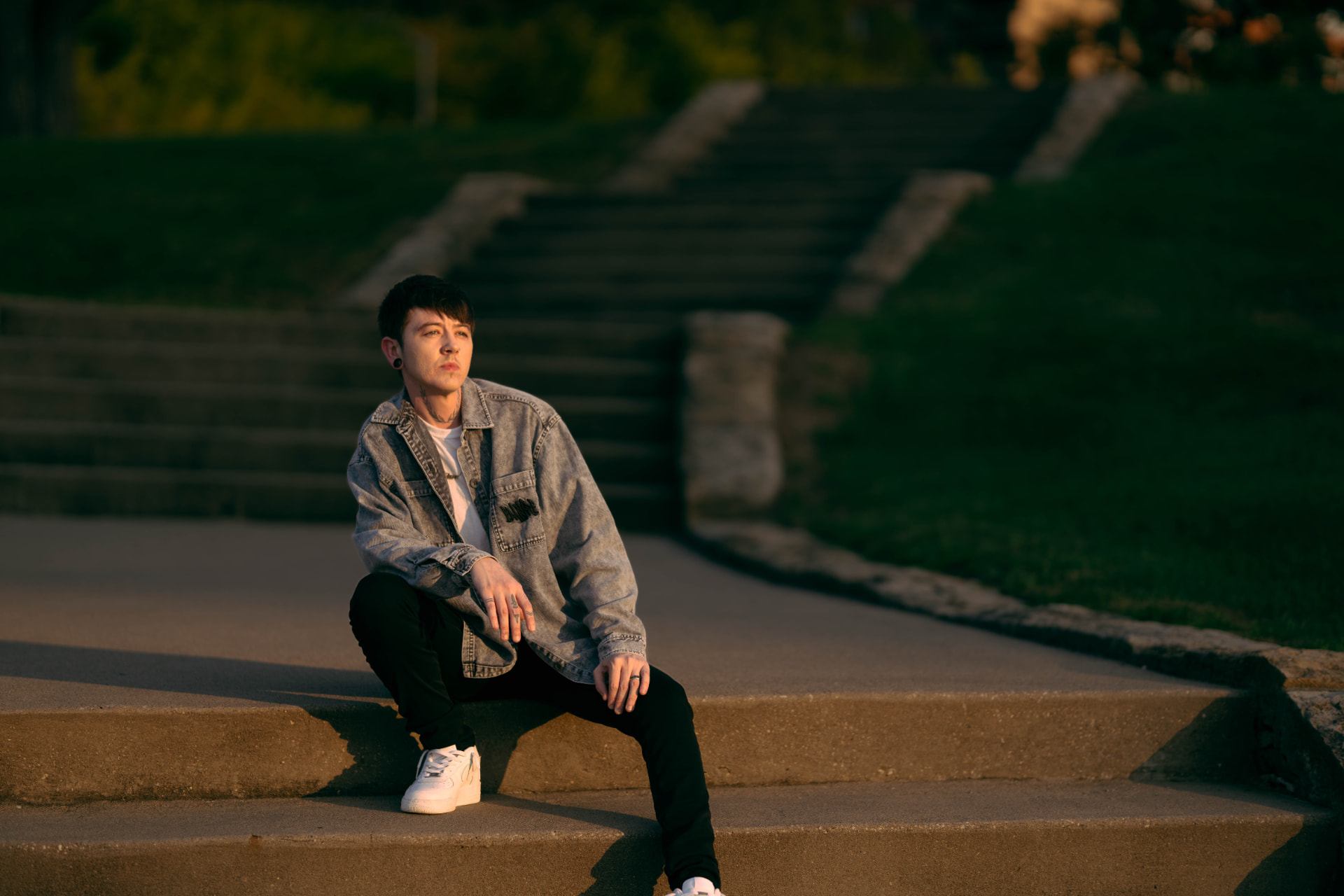 Jaxon, Park Steps, Golden Hour